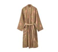 PRINCESS BRIDE Kimono Yukata in stile giapponese a doppio strato in garza tinta in filo morbido accappatoio per le donne, Marrone, XL