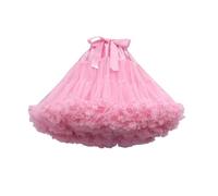 PRINCESS BRIDE Sottogonna da donna in tulle, con elastico in vita, in chiffon, crinolina, a strati, per balletto, matrimonio, festa, tutù, costume sottogonna - A07 rosa, rosa, L