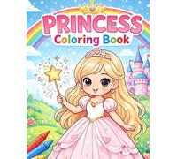 Princess Coloring Book for Kids 4 to 8: Cute and Easy coloring pages