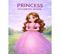 Princess Coloring Book for Kids Ages 4-8: 40 Fun and Simple Coloring Pages
