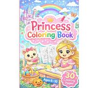 Princess Coloring Book: Fun & Easy Flower Designs for Kids | Ages 6-10