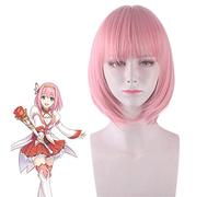 Princess Connect Re Dive Kusano Yui Pink Short Resistente al calore Capelli sintetici Carnevale Halloween Party Parrucca Cosplay