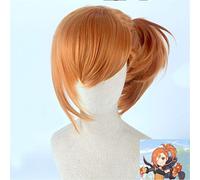 Princess Connect! Re Dive Mingi Coda di cavallo arancione Cosplay Resistente al calore Capelli sintetici Festa di Carnevale di Halloween + Parrucca gratuita PL-759