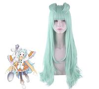 Princess Connect! Re Dive Miyako Cosplay sintetico resistente al calore lungo verde chiaro Cosplay Halloween Carnevale + Parrucca gratis tappo PL-251