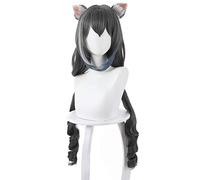 Princess Connect! RE: DIVE Parrucca Cosplay Kyaru Gioco anime Resistente al calore Capelli sintetici Nero Grigio Misto 90 cm Parrucche lunghe da donna Kyaru