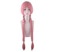 Princess Connect! Ri: immersione Mimi Parrucca Cosplay Coniglio carino Mimi Rosa Doppie trecce Parrucche sintetiche resistenti al calore PL-760