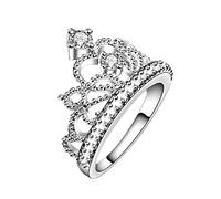 Princess Crown Rings For Women Aaa Cubic Zirconia Micro Pave Setting Engagement Wedding Rings Female Ring Accessories Stylish Nice processing