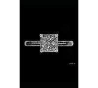 Princess Cut Diamond Ring Notebook (Black)