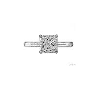 Princess Cut Diamond Ring Notebook: White