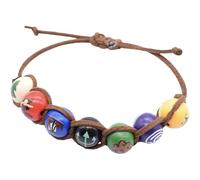 PRINCESS CUTENESS STORE Annabeth Chase - Braccialetto fatto a mano con perline in legno greco semigod campo, con cordoncino, mezzosangue