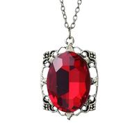 PRINCESS CUTENESS STORE Bonnie Bennett - Collana con ciondolo amuleto in ambra rossa