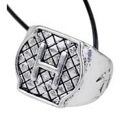 PRINCESS CUTENESS STORE Mortal Instruments Morgenstern H Letter Shadowhunter Herondale Family Ring Black Cord Collana