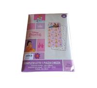 Princess Disney Completo Letto 3pz 100% cotone 1 Piazza e 1/2 M.180x280-130x200