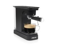 Princess Espresso Machine, Pompa a 20 Bar, Serbatoio da 0,8 l, Per Caffè Macinato ed ESE Pods, Design Compatto, Nero, 01.249421.01.001