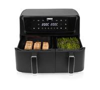 Princess Friggitrice ad Aria a Doppio Cestello con Pannello Digitale, Capacità Totale 11 L (6,5 L + 4,5 L), 2700 W, 8 Programmi Automatici, 80-200 °C, Rivestimento Antiaderente, 182470