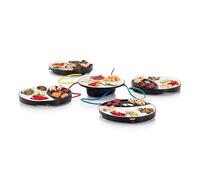 Princess Grill da Tavolo 103080 Dinner4All - per 4 Persone - Un Nuovo Modo di cuocere in Stile teppanyaki, 1000 W, Alluminio, Nero e Bianco