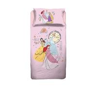 Princess, Lenzuolo Letto Singolo, Completo Letto Singolo Disney, Lenzuolo Sopra, Lenzuolo Con Angoli, Federa, Rosa, Disney, 100% Cotone, Prodotto Ufficiale