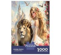 Princess Lion Castle 1000 Pezzi Puzzle Classico Royal Fantasy Grace Set Puzzle Cartone Spesso - Ragazzi 12-18 Anni, Allenamento Logico, Ottimo Regalo Per Gli Amanti Dei Puzzle 70x50cm/1000pcs