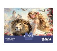 Princess Lion Castle 1000 Pezzi Set Puzzle Royal Fantasy Grace Puzzle Premium Cartone Robusto - DIY Divertimento Famiglia, Bella Decorazione, Regalo Di Compleanno Perfetto Per Adulti E Bambini 38x26cm