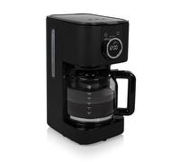 Princess Macchina da Caffè in Acciaio Inox Nera, Capacità 1,5 L per 10 a 15 Tazz