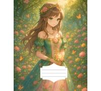 Princess of the Flower Garden Notebook: Elegant Softcover Journal with Wide Ruled Lines for Writing, Notes, and Daily Inspiration ,7.5 x 9.25 Inches