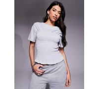 Princess Polly - Maybe Tomorrow - T-shirt grigia con arricciature-Grigio 38