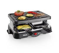 Tristar raclette - Piastra grill - 4 tegamini - Piastra grill - grill per 4 persone - 500 W - Rivestimento antiaderente - RA-2949