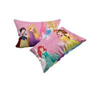 Princess, Set 2 Federe In Cotone, Coppia Federe Per Cuscino Letto, 2 Pezzi, 100% Cotone, Cm.50x80, Chiusura a Busta