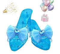 Princess Shoes, Cosplay High Heels, Pretend Play Crystal Footwear, Sparkling Dress Up Props for Stage, 28 Inches, Masquerade, Carnival, School Events, Special Character Activities