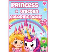 princess & unicorn coloring book