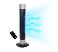Princess Ventilatore a colonna silenzioso- Altezza 103 cm - 3 modalità e 3 velocità - Oscillazione - Connesso (Nero)