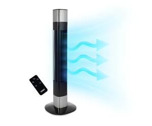 Princess Ventilatore a colonna silenzioso- Altezza 103 cm - 3 modalità e 3 velocità - Oscillazione - Connesso (Nero)