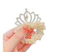 PrincessCrown Scrunchies PearlHair Tie Strass Coda di cavallo Perla Corona PerlScrunchies PerlaPonytail Holder