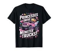 Princesses Drive Monster Trucks - Cute Power Maglietta