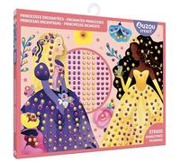Princesses enchantées: 4 magnifiques tableaux silhouettés à décorer à l'aide de tes 180 strass et de tous tes autocollants brillants !