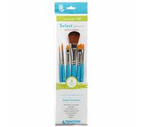Princeton Art & Brush pennelli misti Select Artiste per olio, acrilico, acquerello Serie 3750, Brown, 120 Set