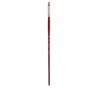 PRINCETON Pennello per artisti, Velvetouch Filbert, manico lungo, misura 8, pennelli professionali per artisti per tecnica mista, acrilico, olio, rosso