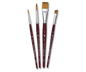 PRINCETON VELVETOUCH SET4 PENNELLI SERIE 3950 OLIO ACRILICO ACQUERELLO