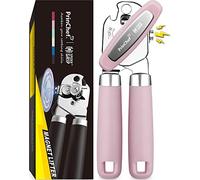 PrinChef Apriscatole manuale, apriscatole con magnete, senza problemi, apertura del coperchio, apriscatole portatile, bordo liscio con lama affilata, resistente e facile da usare, per anziani con