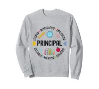 Principal Leader Motivator Cool Graphic Primo Giorno di Scuola Felpa