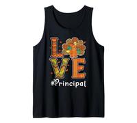 Principal Love Thanksgiving Leopard Turkey Autumn Fall Canotta