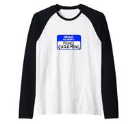 Principe Affascinante Divertente Ciao Mio Nome Tag Costume Facile Maglia con Maniche Raglan