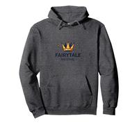 Principe Azzurro Fiaba Materiale Corona Magia Felpa con Cappuccio, Unisex per Adulti, Grigio Scuro, XL