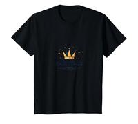Principe Azzurro Fiaba Materiale Corona Magia Maglietta, Bambini, Nero, 8 Anni