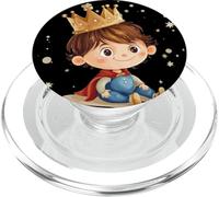 Principe con Corona per una Presenza Classica e Dignitosa PopSockets PopGrip per MagSafe