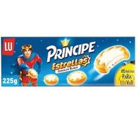 Principe Estrellas al Cioccolato Bianco, Biscotti a Forma di Stella, 225 g, Confezione da 3