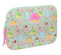 PRINCIPESAS DISNEY BLOOM - Custodia per laptop da 15,6 pollici, ideale per bambini di diverse età, comoda e versatile, qualità e resistenza, 39,5 x 3,5 x 27,5 cm, Verde Acqua/Rosa Chiaro, M, Casual