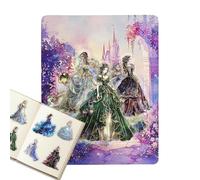 Principessa - Adesivi per bottiglie d'acqua, Principessa Adesivi Attività, Placcati Oro 30 Decalcomanie Principesse Artigianato Graffiti Dress-up Supplies Scrapbook Party