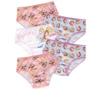 Principessa Belle, Cinderella & Aurora - Confezione da 5 Slip Hipster da Bambina - 100% Cotone - 3-4 Anni: 104cm