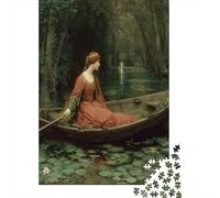 Principessa che naviga nella palude|Dipinto medievale| Puzzle Divertenti Per Tutta La Famiglia 38x26cm/1000pcs Adulti